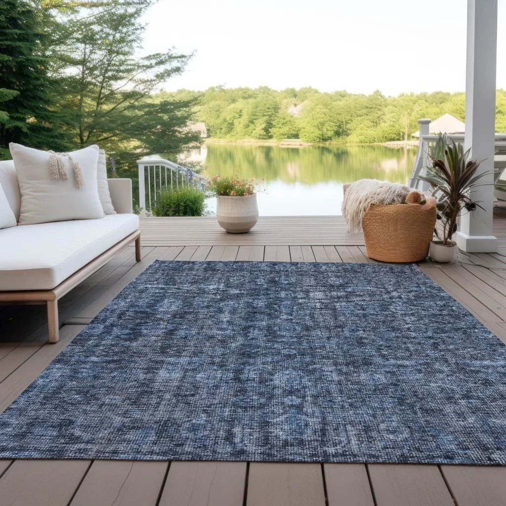 Jane Blue Washable Indoor - Outdoor Rug - LOOMLAN - LOOMLAN Rugs - Outdoor Rugs