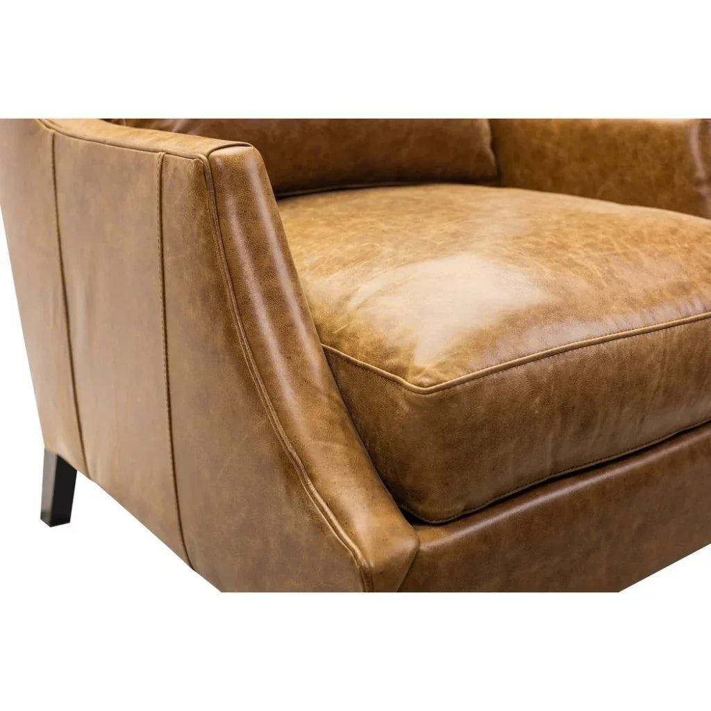 Jane Classic Design Leather Chair - LOOMLAN - Olivia + Quinn - Club Chairs
