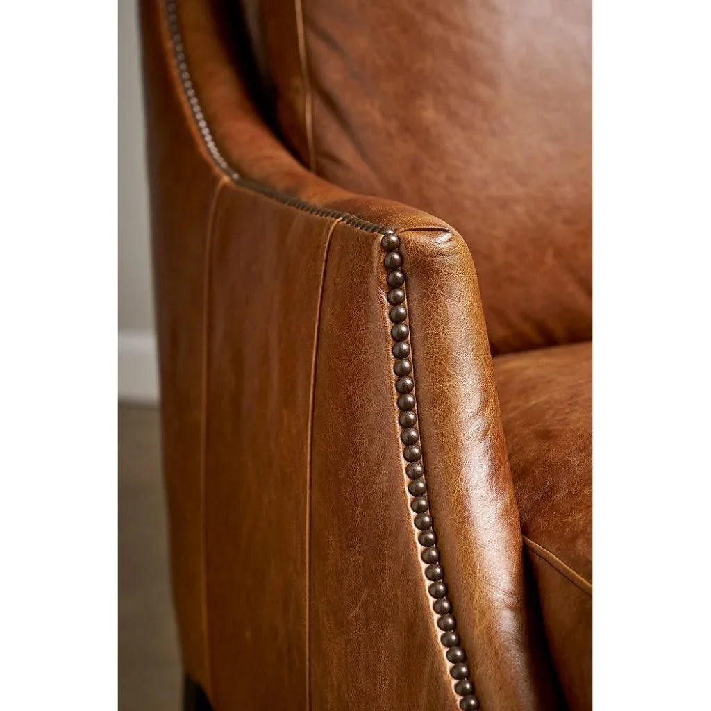 Jane Classic Design Leather Chair - LOOMLAN - Olivia + Quinn - Club Chairs