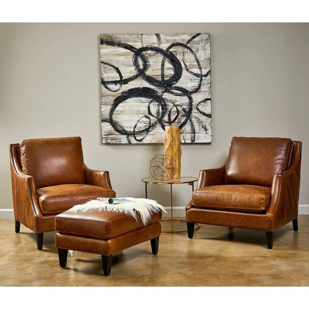 Jane Classic Design Leather Chair - LOOMLAN - Olivia + Quinn - Club Chairs