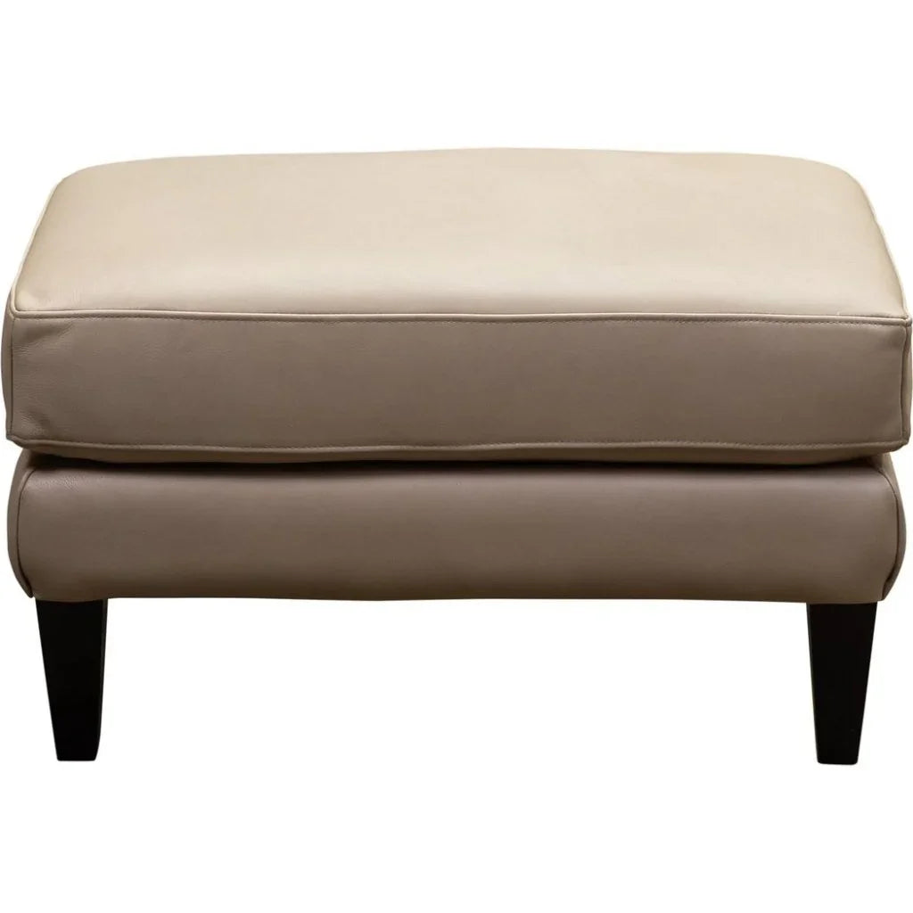 Jane Classical Design Leather Ottoman - LOOMLAN - Olivia + Quinn - Ottomans