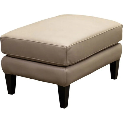 Jane Classical Design Leather Ottoman - LOOMLAN - Olivia + Quinn - Ottomans