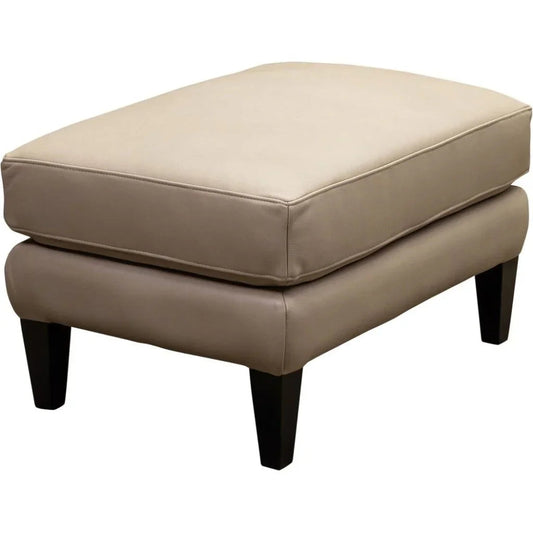 Jane Classical Design Leather Ottoman - LOOMLAN - Olivia + Quinn - Ottomans