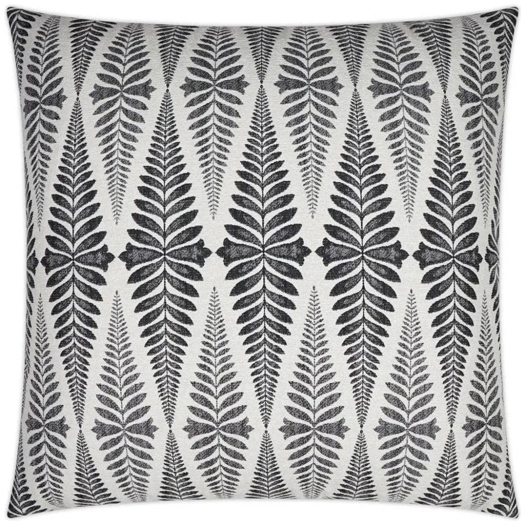 Jantar Charcoal Floral Black Large Throw Pillow Insert - LOOMLAN - D.V. Kap - Throw Pillows