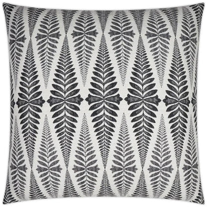 Jantar Charcoal Floral Black Large Throw Pillow Insert - LOOMLAN - D.V. Kap - Throw Pillows