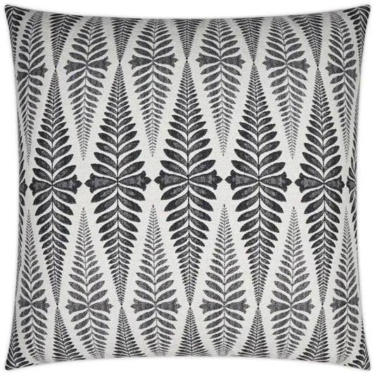 Jantar Charcoal Floral Black Large Throw Pillow Insert - LOOMLAN - D.V. Kap - Throw Pillows