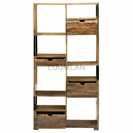Jarde Reclaimed Wood Etagere With Cabbies-Etageres-LOOMLAN-LOOMLAN