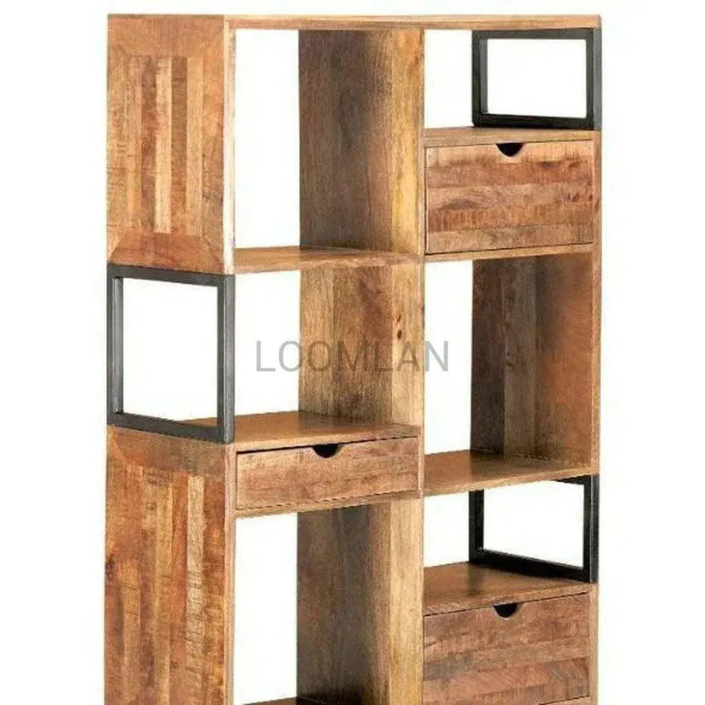 Jarde Reclaimed Wood Etagere With Cabbies-Etageres-LOOMLAN-LOOMLAN