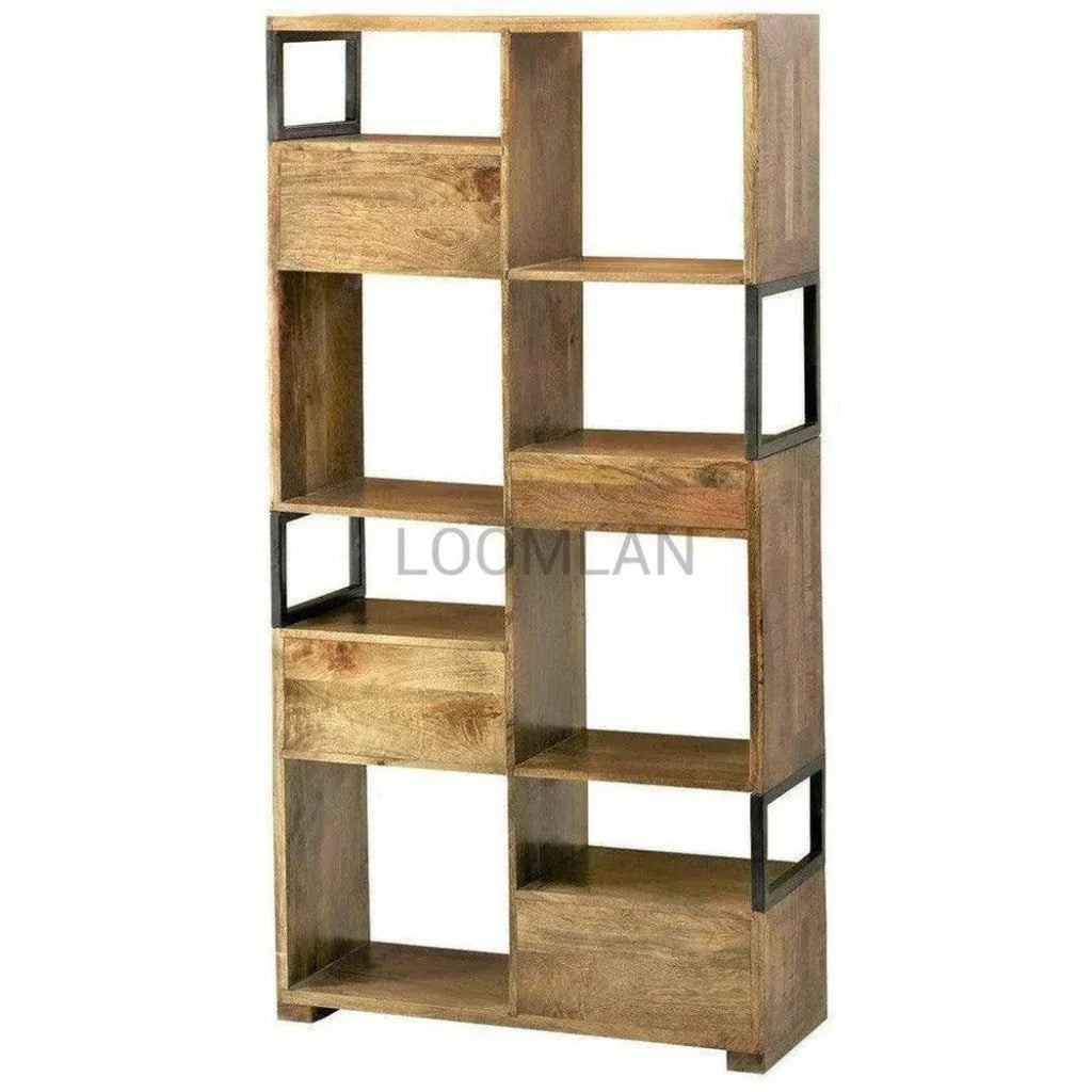 Jarde Reclaimed Wood Etagere With Cabbies-Etageres-LOOMLAN-LOOMLAN