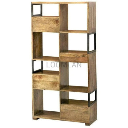 Jarde Reclaimed Wood Etagere With Cabbies-Etageres-LOOMLAN-LOOMLAN