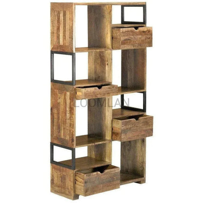 Jarde Reclaimed Wood Etagere With Cabbies-Etageres-LOOMLAN-LOOMLAN
