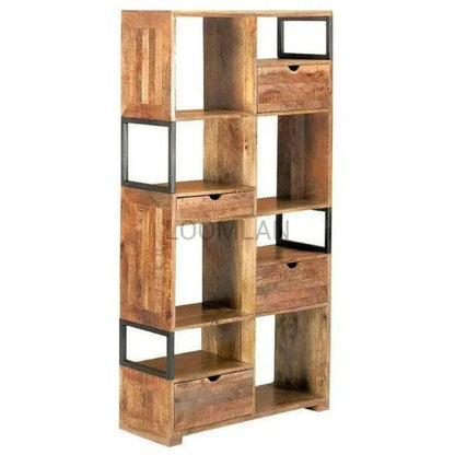 Jarde Reclaimed Wood Etagere With Cabbies-Etageres-LOOMLAN-LOOMLAN