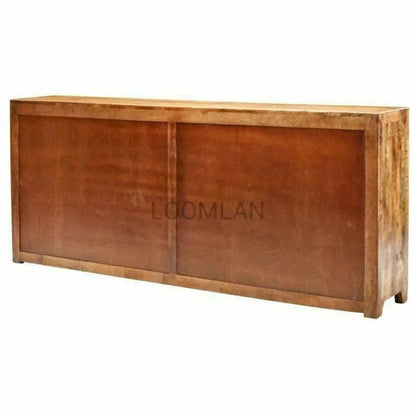 Jumbo Rustic Credenza Handmade Sunburst - LOOMLAN - LOOMLAN - Sideboards