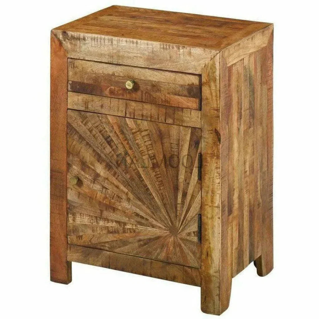 Sunburst Accent Cabinet 1 Drawer Sun - LOOMLAN - LOOMLAN - Accent Cabinets