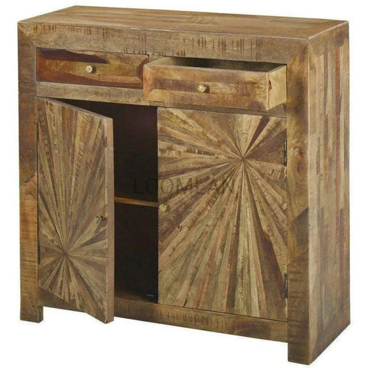 Reclaimed Wood Accent Cabinet with 2 Drawers - LOOMLAN - LOOMLAN - Accent Cabinets