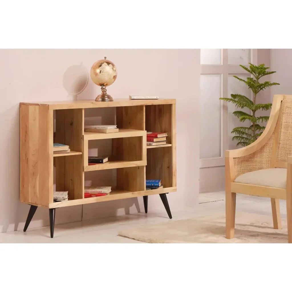 Jarira Cubby Shelved Wood Etagere-Etageres-LOOMLAN-LOOMLAN