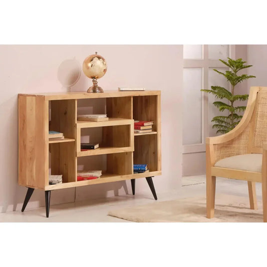 Jarira Cubby Shelved Wood Etagere-Etageres-LOOMLAN-LOOMLAN