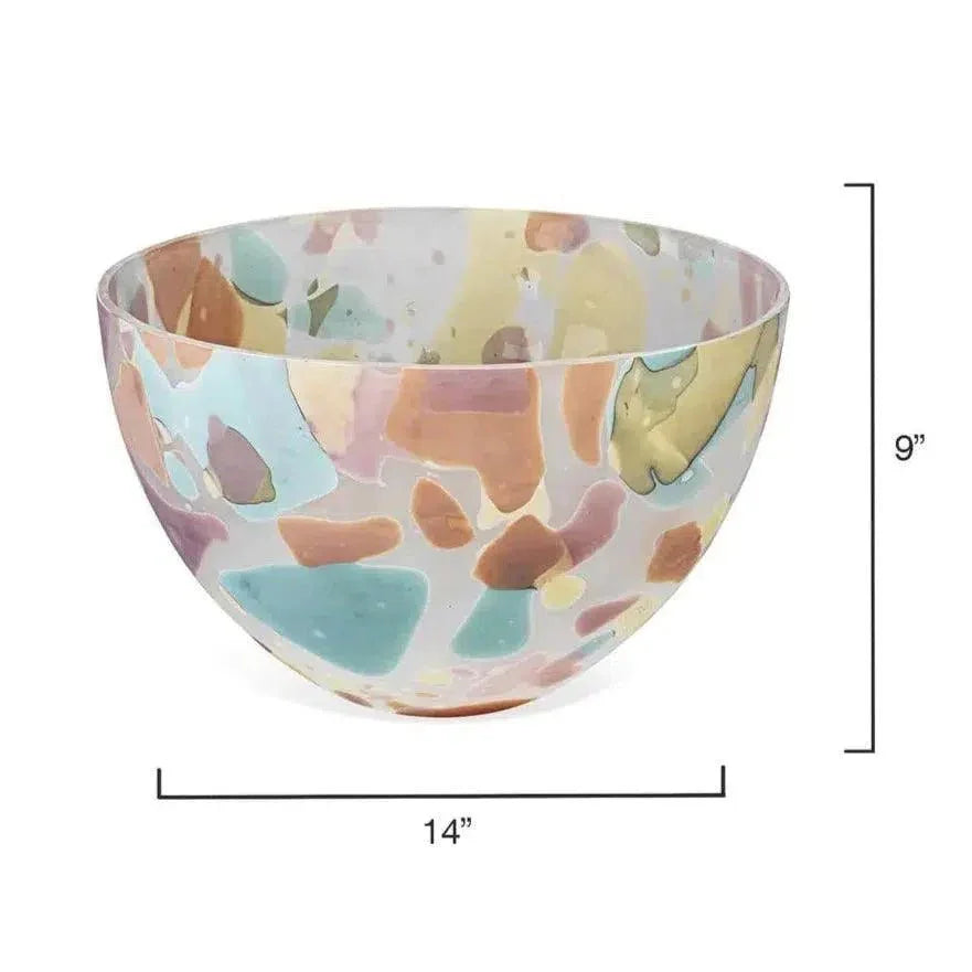 Jaspe Glass Watercolor Bowl
