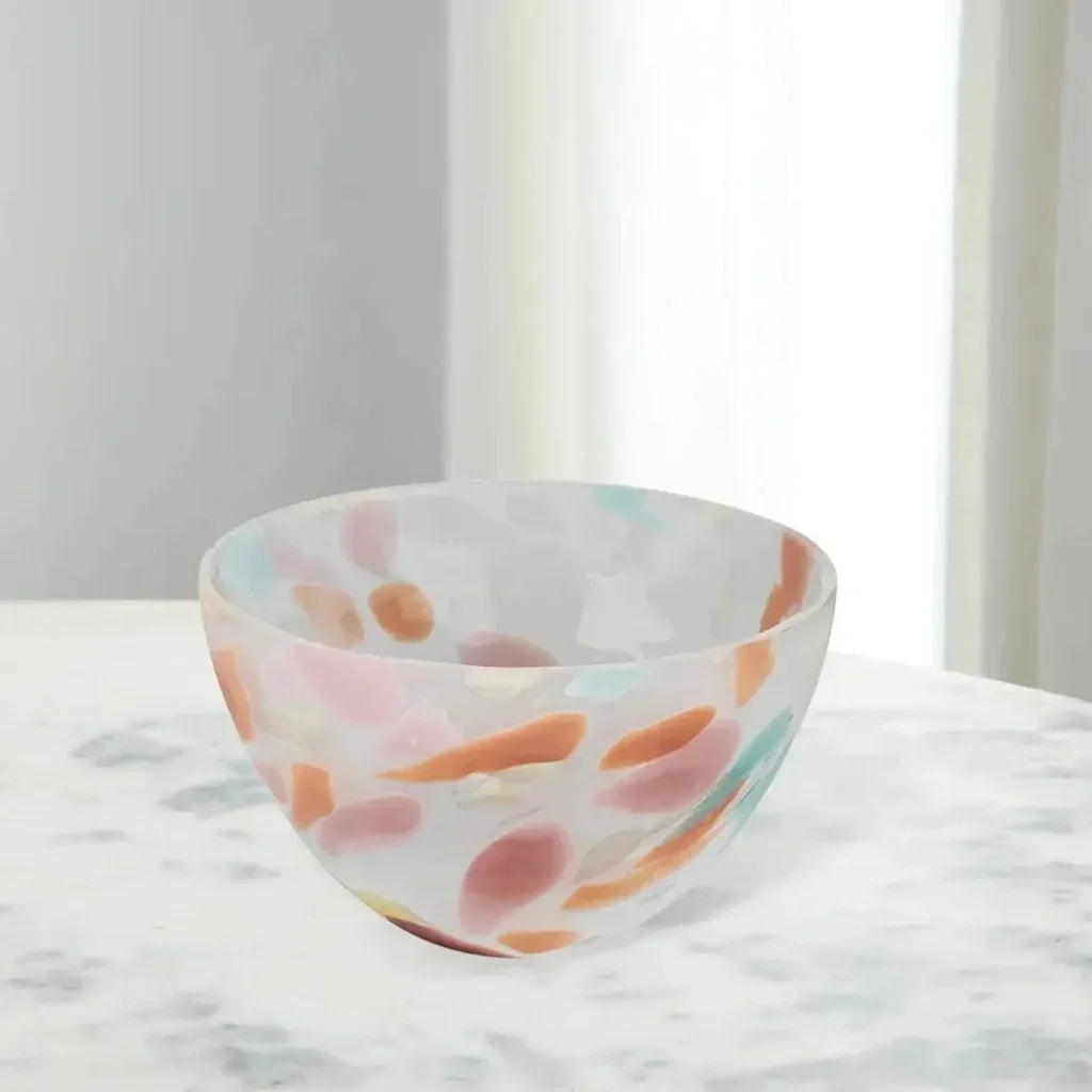 Jaspe Glass Watercolor Bowl