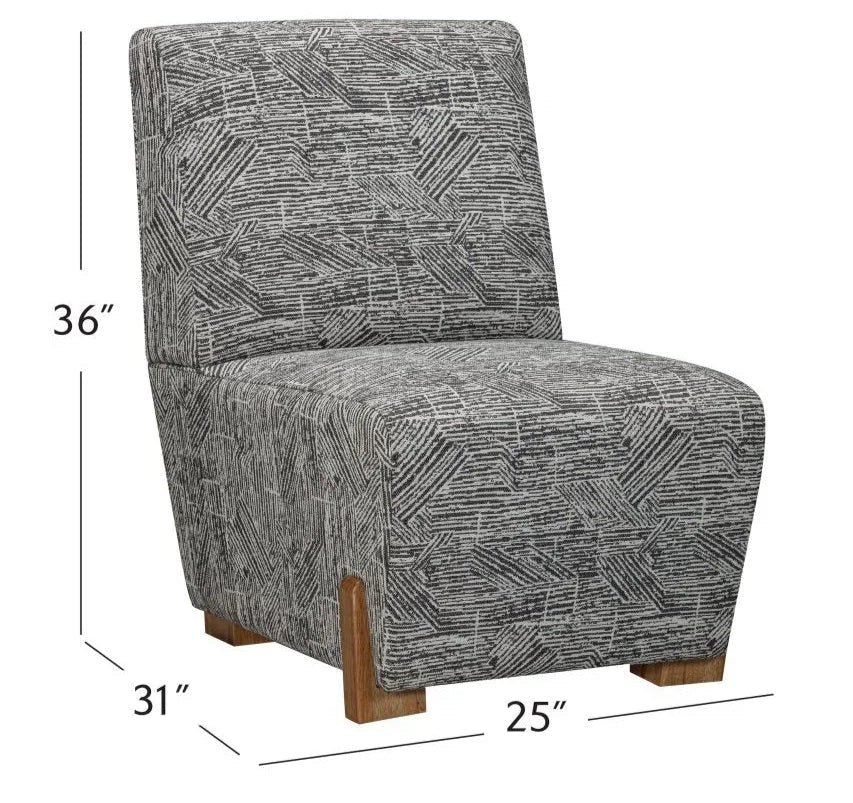 Jasper Bold Zebra Printed Accent Chair - LOOMLAN - Bassett Mirror - Club Chairs