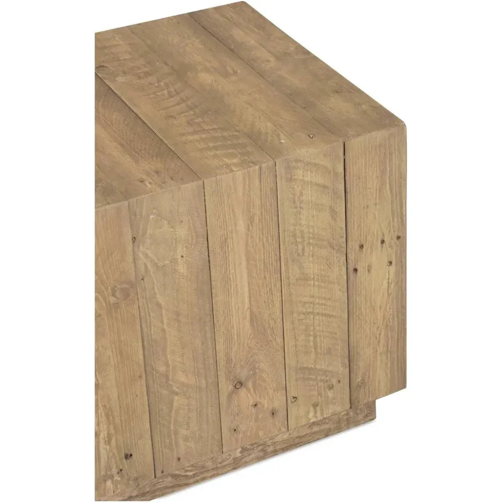 Jasper Reclaimed Pine Brown Rectangular Accent Table - LOOMLAN - Moe's Home - Side Tables