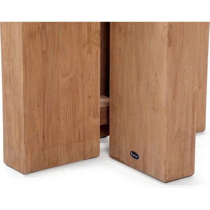 Java Outdoor Teak & Concrete Dining Table - Slate Gray-Outdoor Dining Tables-Seasonal Living-LOOMLAN