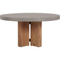 Java Outdoor Teak & Concrete Dining Table - Slate Gray-Outdoor Dining Tables-Seasonal Living-LOOMLAN