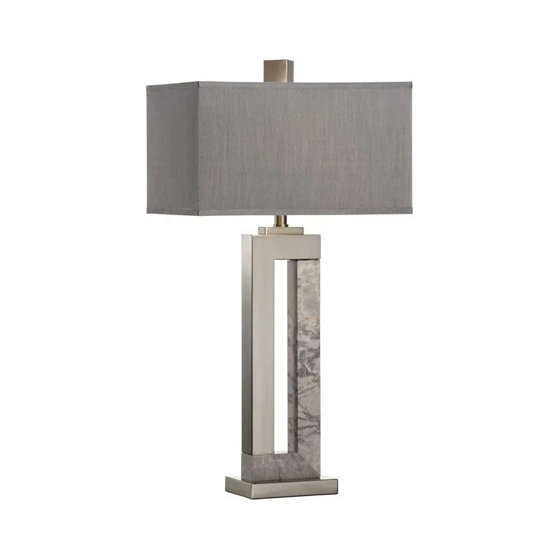 Jaxon Marble Made Grey Table Lamp - LOOMLAN - Wildwood - Table Lamps