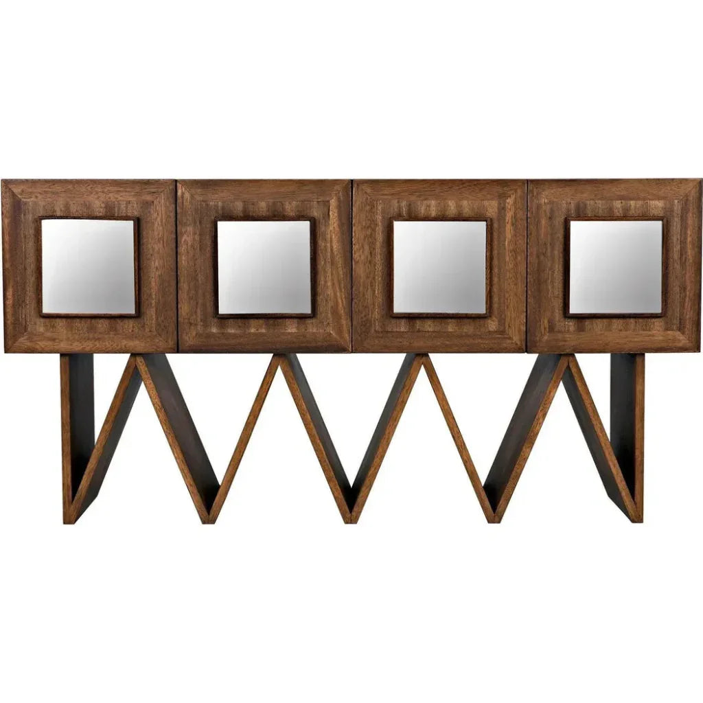 Jean - Michel Sideboard, Dark Walnut Mirror - LOOMLAN - Noir - Sideboards
