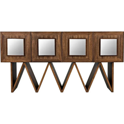 Jean - Michel Sideboard, Dark Walnut Mirror - LOOMLAN - Noir - Sideboards