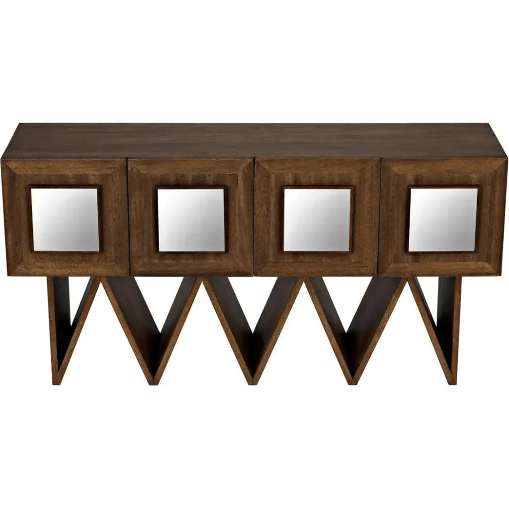 Jean - Michel Sideboard, Dark Walnut Mirror - LOOMLAN - Noir - Sideboards
