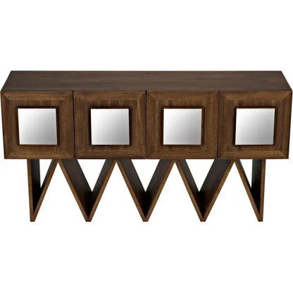 Jean - Michel Sideboard, Dark Walnut Mirror - LOOMLAN - Noir - Sideboards