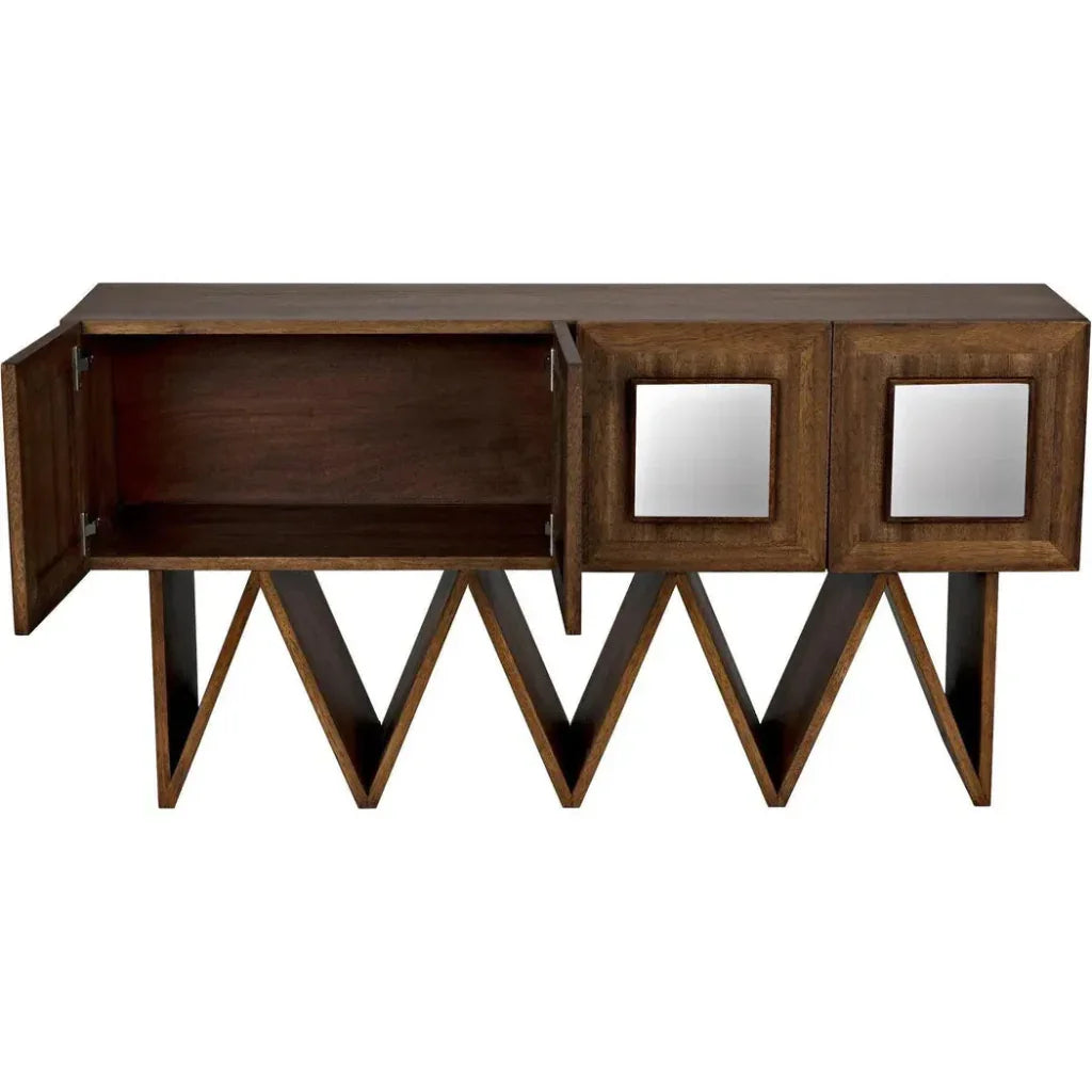 Jean - Michel Sideboard, Dark Walnut Mirror - LOOMLAN - Noir - Sideboards