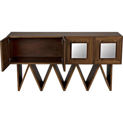 Jean - Michel Sideboard, Dark Walnut Mirror - LOOMLAN - Noir - Sideboards