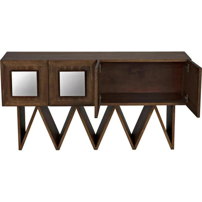 Jean - Michel Sideboard, Dark Walnut Mirror - LOOMLAN - Noir - Sideboards