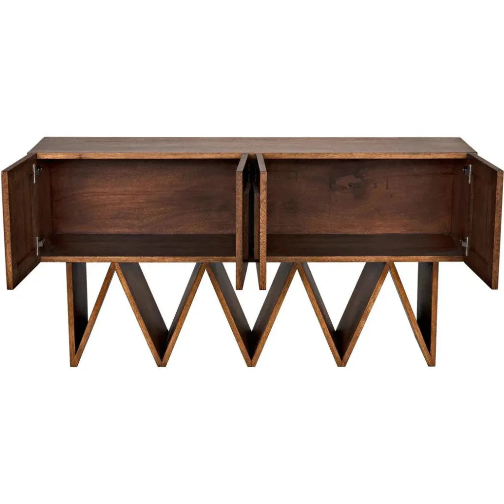 Jean - Michel Sideboard, Dark Walnut Mirror - LOOMLAN - Noir - Sideboards