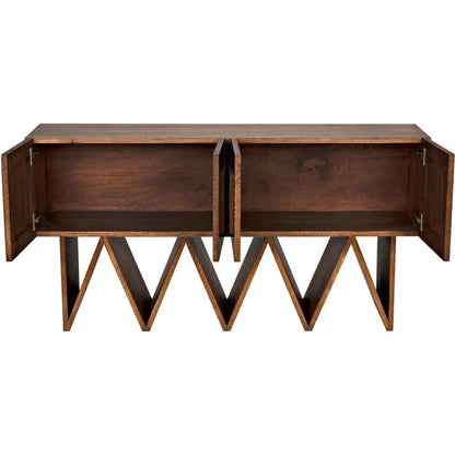 Jean - Michel Sideboard, Dark Walnut Mirror - LOOMLAN - Noir - Sideboards