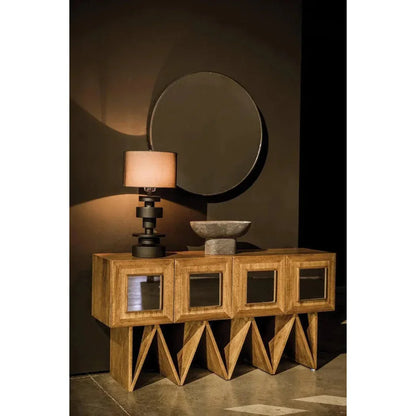 Jean - Michel Sideboard, Dark Walnut Mirror - LOOMLAN - Noir - Sideboards