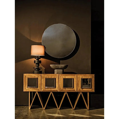 Jean - Michel Sideboard, Dark Walnut Mirror - LOOMLAN - Noir - Sideboards
