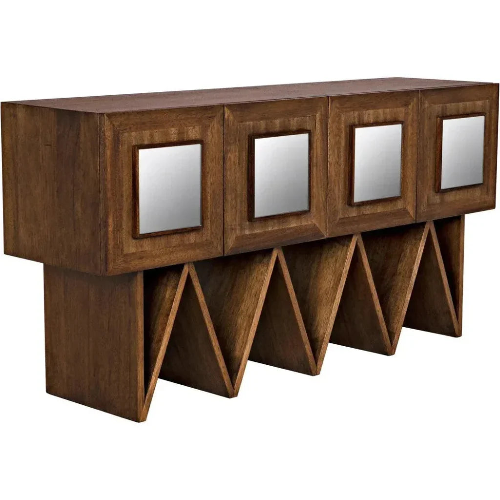 Jean - Michel Sideboard, Dark Walnut Mirror - LOOMLAN - Noir - Sideboards