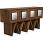 Jean - Michel Sideboard, Dark Walnut Mirror - LOOMLAN - Noir - Sideboards