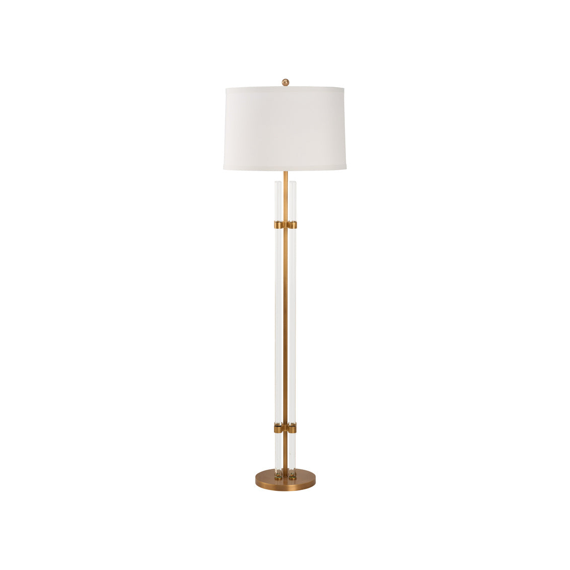 Jefferson Four Rods Anchored Glass Floor Lamp-Floor Lamps-Wildwood-LOOMLAN