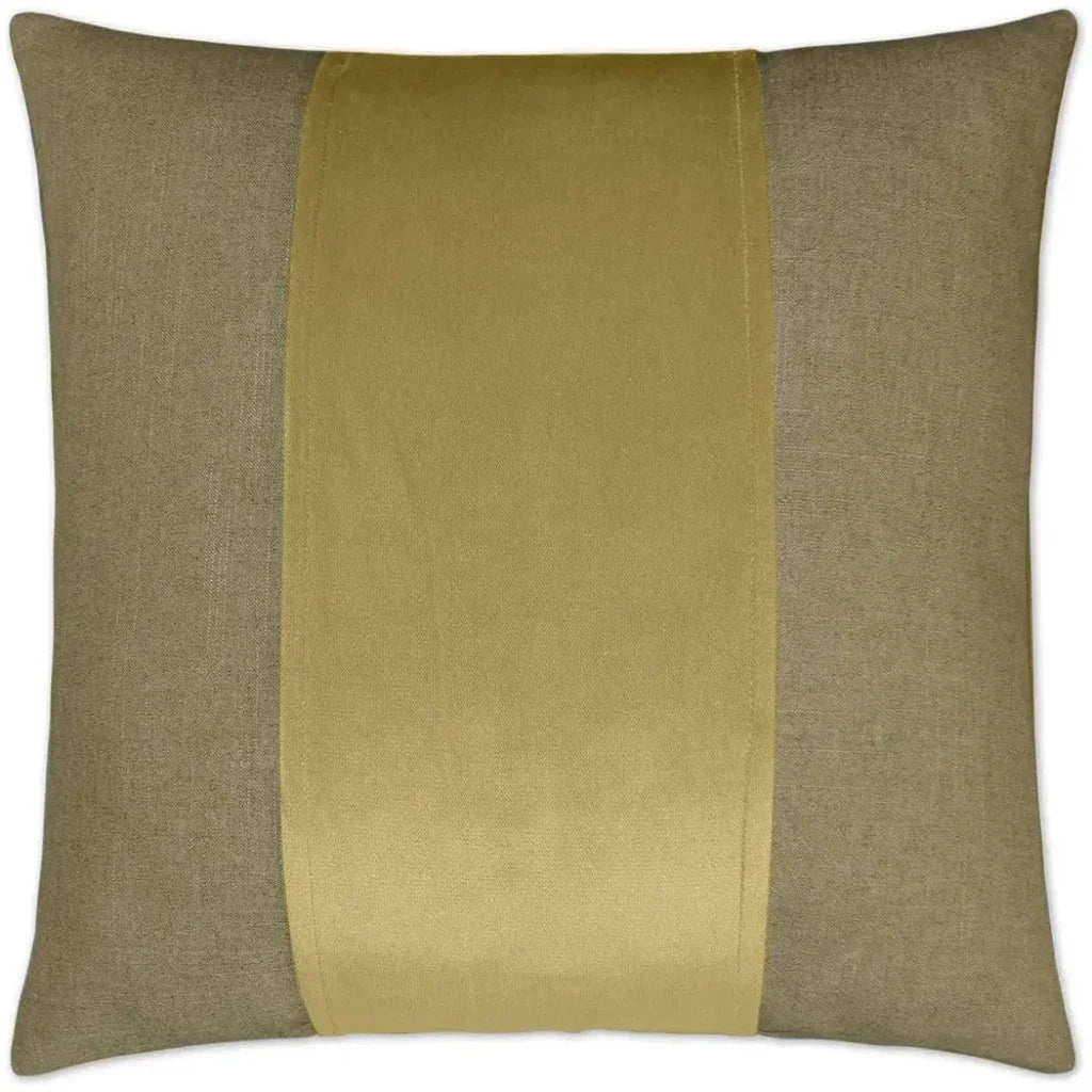 Jefferson Maize Band Taupe Large Throw Pillow Insert - LOOMLAN - D.V. Kap - Throw Pillows