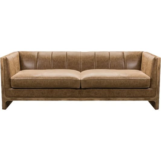 Jennie Ten Gallon Hat Accord Leather Sofa - LOOMLAN - Olivia + Quinn - Sofas & Loveseats