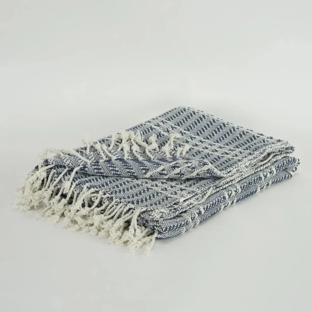 Jenny Handloomed Soft Cotton Throw Blanket - LOOMLAN - LOOMLAN - Throw Blankets