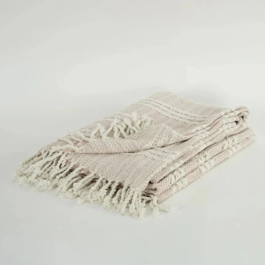 Jenny Handloomed Soft Cotton Throw Blanket - LOOMLAN - LOOMLAN - Throw Blankets