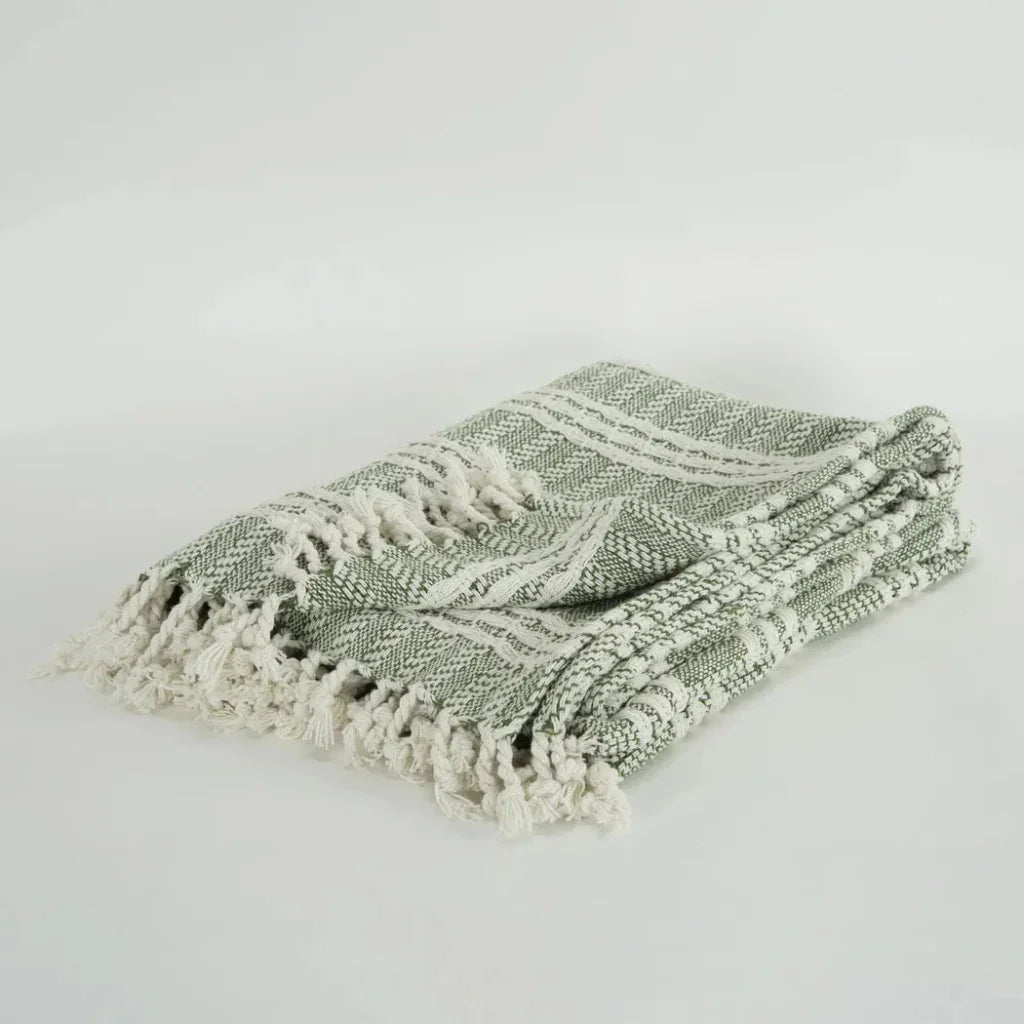Jenny Handloomed Soft Cotton Throw Blanket - LOOMLAN - LOOMLAN - Throw Blankets