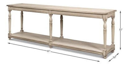 Jensen Wooden Rectangular Console Table - LOOMLAN - Sarreid - Console Tables