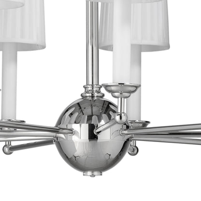 Jermyn Street Multi Shade Silver Chandelier