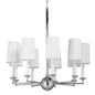 Jermyn Street Multi Shade Silver Chandelier
